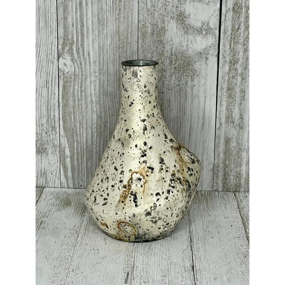 Funky Birch Wood Glass Bud Vases Set of 2